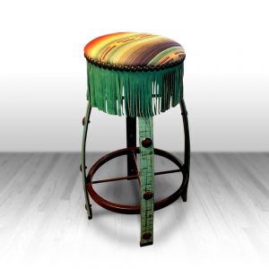 cowhide western furniture Fringed Bowlegged Barstools